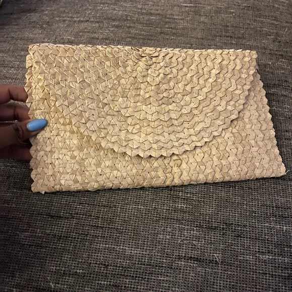 ✨ENVELOPE STRAW PURSE✨✨NATURAL - Picture 7 of 12